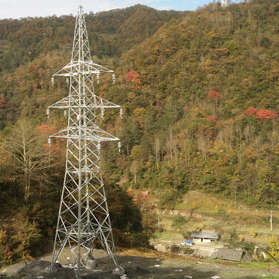 জালি HDG ইস্পাত 33KV ট্রান্সমিশন লাইন টাওয়ার