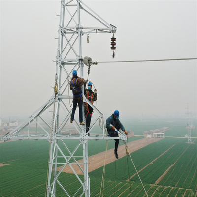 132KV OHTL সাইট গ্যালভানাইজড এঙ্গেল স্টিল ইলেকট্রিক পাওয়ার টাওয়ার