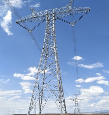 গ্যালভানাইজড এঙ্গেল স্টিল 11KV 33KV 132KV 220KV ট্রান্সমিশন টাওয়ার