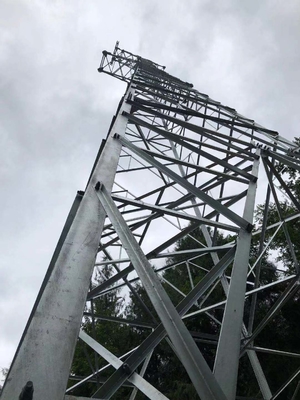 ASTM123 গ্যালভানাইজড 110KV পাওয়ার ডিস্ট্রিবিউশন স্টিল ল্যাটিস টাওয়ার