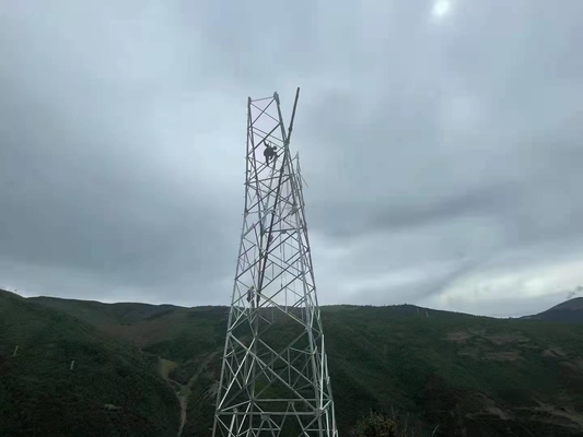 110KV ট্রান্সমিশন লাইনের জন্য হট ডিপ গ্যালভানাইজড অ্যাঙ্গেল স্টিল টাওয়ার
