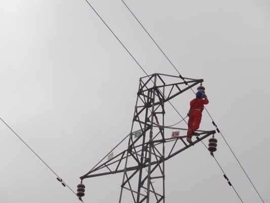 HDG কোণ ইস্পাত 132KV বৈদ্যুতিক ট্রান্সমিশন লাইন টাওয়ার
