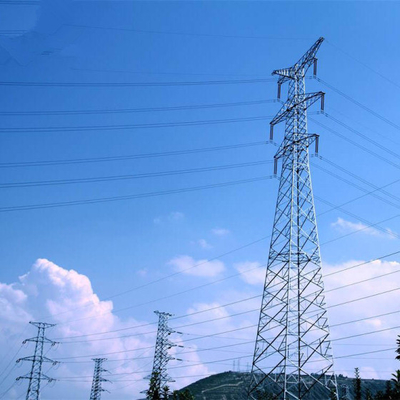 হট ডিপ গ্যালভানাইজড স্টিল 110KV পাওয়ার ট্রান্সমিশন টাওয়ার