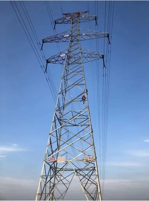 হট ডিপ গ্যালভানাইজড 500KV Q355 Q255 স্টিল ট্রান্সমিশন টাওয়ার