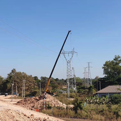 132KV পাওয়ার ট্রান্সমিশন লাইন HDG ল্যাটিস স্টিল টাওয়ার