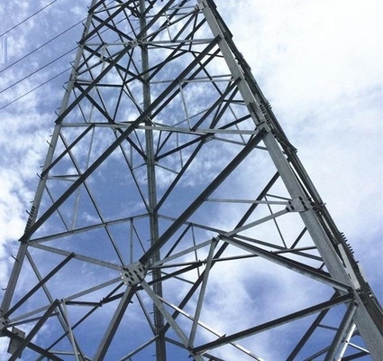 10KV থেকে 750KV পাওয়ার ট্রান্সমিশন হট ডিপ গ্যালভানাইজড ল্যাটিস টাওয়ার