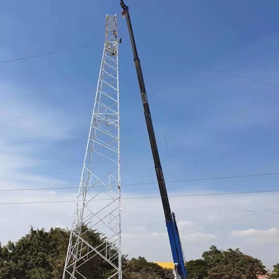 115KV হট ডিপ গ্যালভানাইজড টেলিকমিউনিকেশন স্টিল টাওয়ার