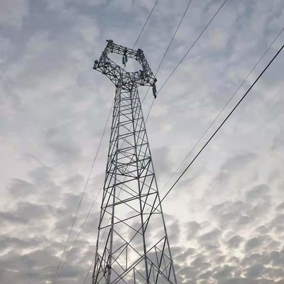 পাওয়ার ট্রান্সমিশনের জন্য Q235B Q345B Q420 ইস্পাত জালি টাওয়ার