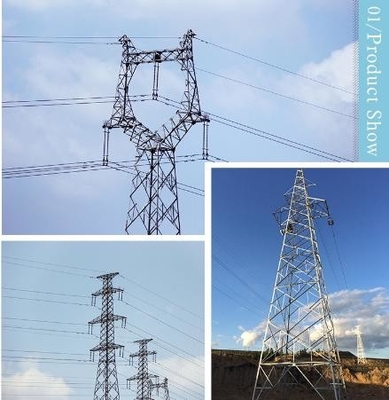 ওভারহেড ট্রান্সমিশন লাইনের জন্য ASTM123 230KV 400KV ল্যাটিস স্টিল টাওয়ার