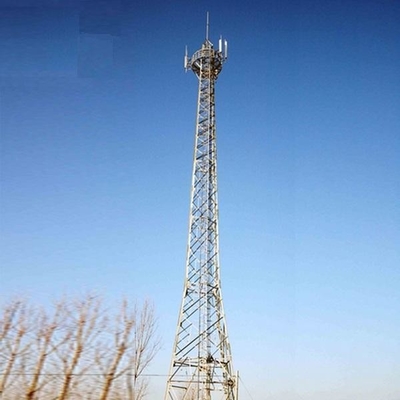 3 পায়ের 60m গ্যালভানাইজড অ্যাঙ্গেল স্টিল স্ব-সহায়ক টেলিকম টাওয়ার