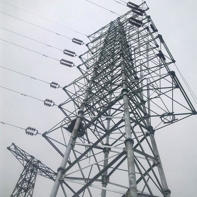 220kv HDG Q235B Q345B স্টিল ল্যাটিস ট্রান্সমিশন টাওয়ার