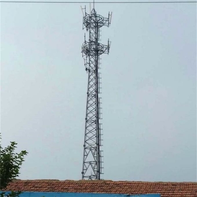HDG 3/4 লেগড টিউবুলার স্টিল টেলিকম অ্যান্টেনা টাওয়ার