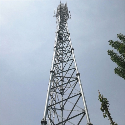 HDG 3/4 লেগড টিউবুলার স্টিল টেলিকম অ্যান্টেনা টাওয়ার