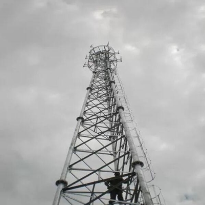 50m HDG ল্যাটিস টিউবুলার টেলিকমিউনিকেশন স্টিল টাওয়ার