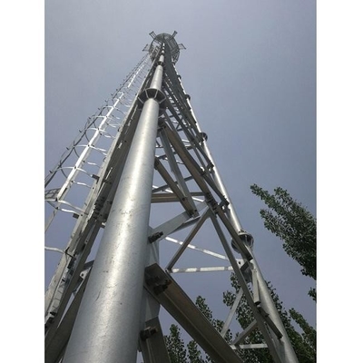 50m HDG ল্যাটিস টিউবুলার টেলিকমিউনিকেশন স্টিল টাওয়ার