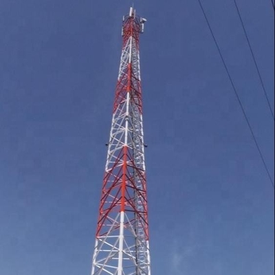 3 লেগ কৌণিক 330KV টেলিকমিউনিকেশন স্টিল টাওয়ার হট ডিপ গ্যালভানাইজড বন্ধনী সহ