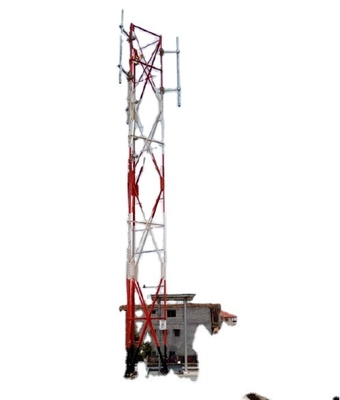 Gsm ছাদ বিদ্যুৎ 10m ইস্পাত অ্যান্টেনা টাওয়ার জালি