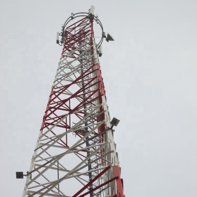 কৌণিক 100M Gsm অ্যান্টেনা টাওয়ার মাস্ট এবং বন্ধনী বিমান চলাচল বাধা আলো