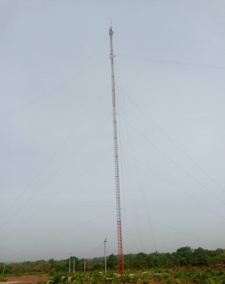 গ্যালভানাইজড স্ব-সমর্থক মনোপোল টাওয়ার ইস্পাত ত্রিভুজ