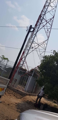 কৌণিক 100M Gsm অ্যান্টেনা টাওয়ার মাস্ট এবং বন্ধনী বিমান চলাচল বাধা আলো