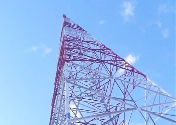 110KV অ্যান্টেনা টেলিকমিউনিকেশন টাওয়ার গ্যালভানাইজড কৌণিক ইস্পাত রাডার কাঠামো