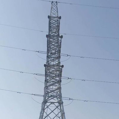 Q355B ইস্পাত ট্রান্সমিশন লাইন টাওয়ার গ্যালভানাইজড বৈদ্যুতিক শক্তি