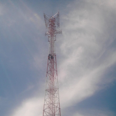 টেলিযোগাযোগের জন্য 80m 3 পায়ের টিউবুলার স্টিল টাওয়ার
