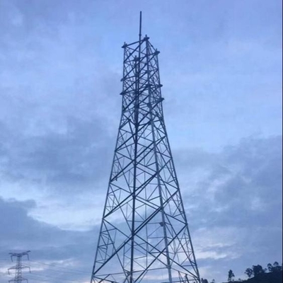 হট ডিপ গ্যালভানাইজড সহ টেলিযোগাযোগ ইস্পাত টিউবুলার টাওয়ার